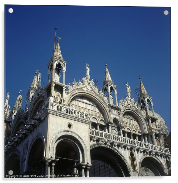 Magnificent St Marks Basilica in Venice Acrylic by Luigi Petro