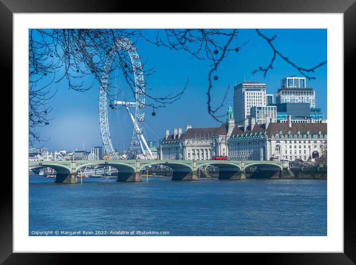 London Eye Framed Mounted Print by Margaret Ryan