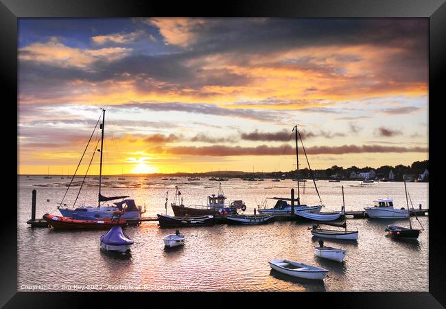 Sunrise Wells Harbour Norfolk  Framed Print by Jim Key