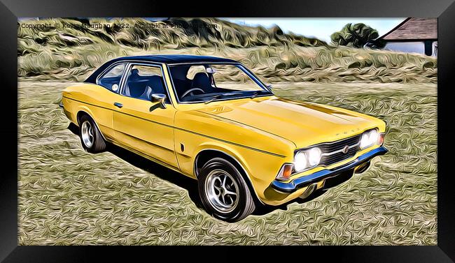 1976 Ford Cortina Mk3 (Digital Art) Framed Print by Kevin Maughan