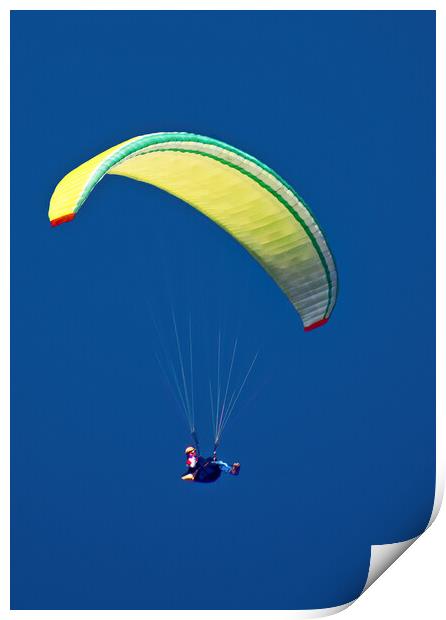 Paraglider in Lanzarote Print by Joyce Storey