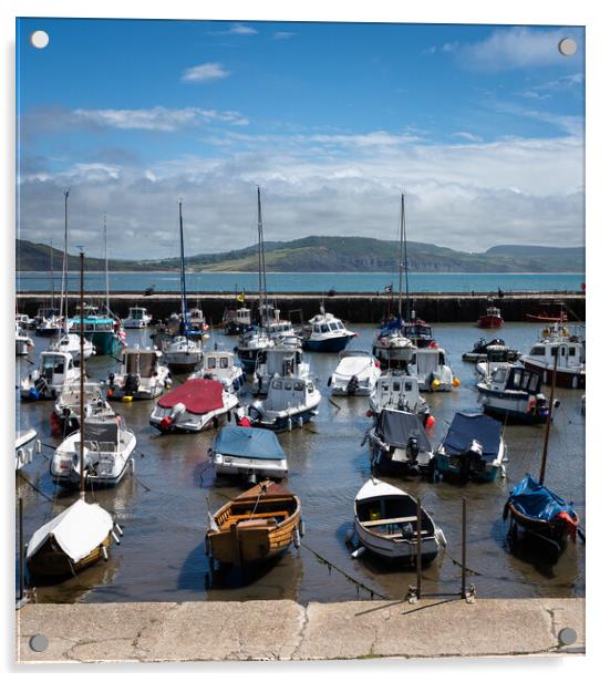 Outdoor Lyme Regis Harbour  Acrylic by christian maltby
