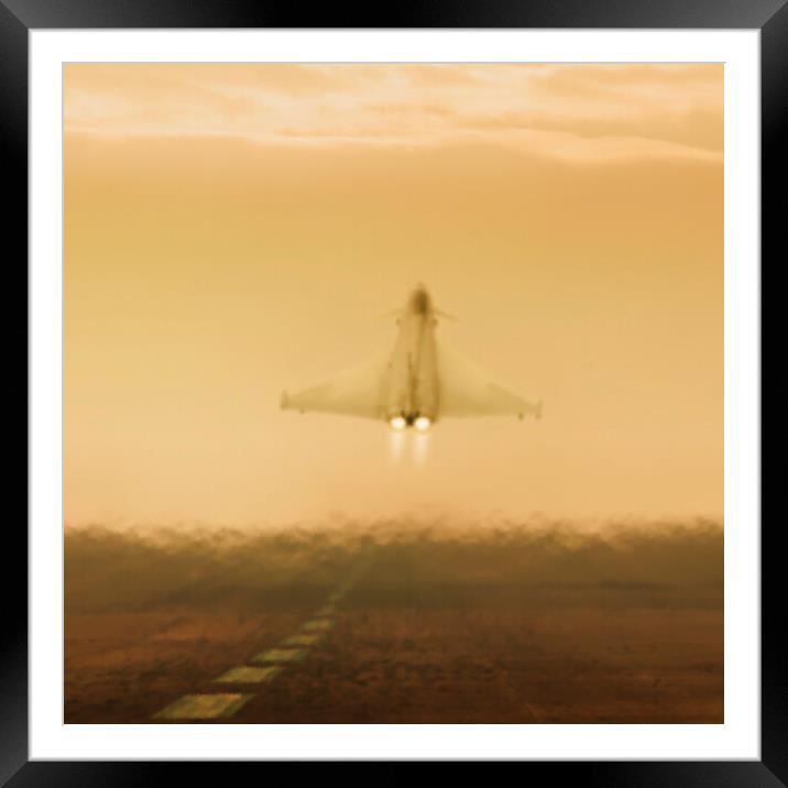Typhoon performance take-off Framed Mounted Print by Simon Westwood