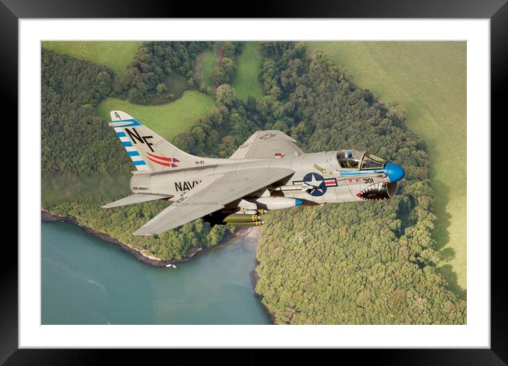 Ling-Temco-Vought A-7 Corsair II Framed Mounted Print by Simon Westwood