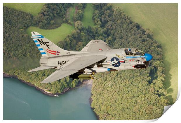 Ling-Temco-Vought A-7 Corsair II Print by Simon Westwood