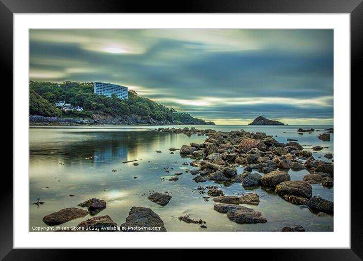 Thatcher Rock from Meadfoot beach  Framed Mounted Print by Ian Stone