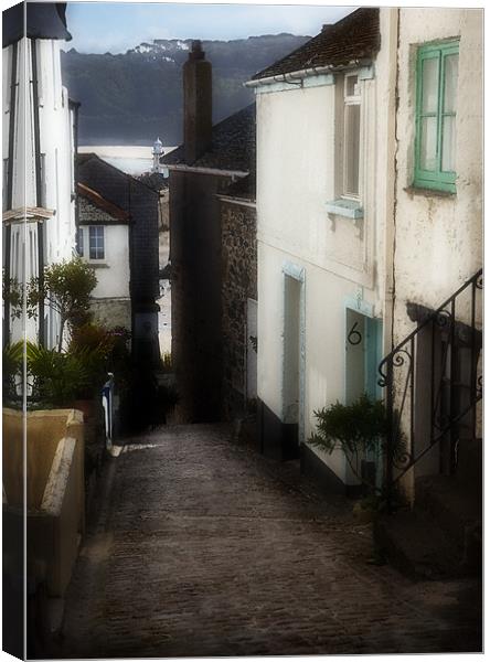 COBBLED STREET ST IVES Canvas Print by Anthony R Dudley (LRPS)