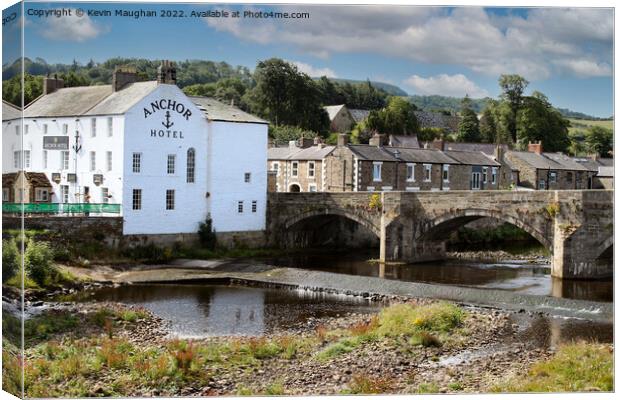 Tranquil Riverside Romance Canvas Print by Kevin Maughan