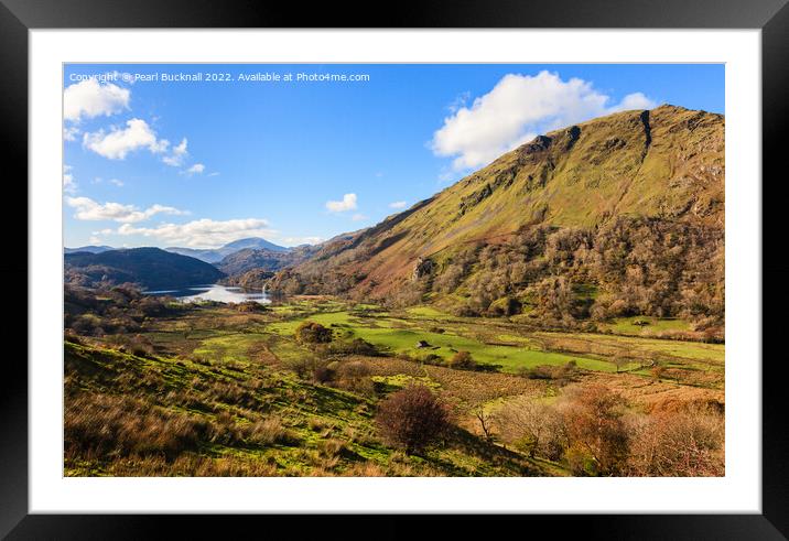 Nant Gwynant Valley Snowdonia Landscape Framed Mounted Print by Pearl Bucknall