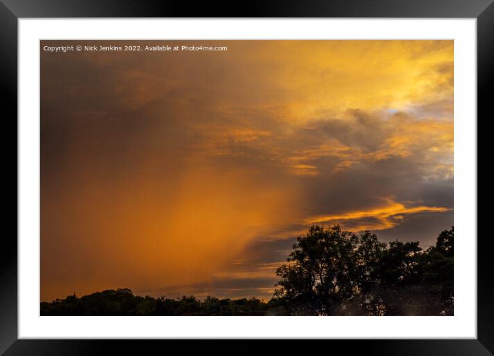 Dramatic Cloud Scenery over Cardiff in July Framed Mounted Print by Nick Jenkins