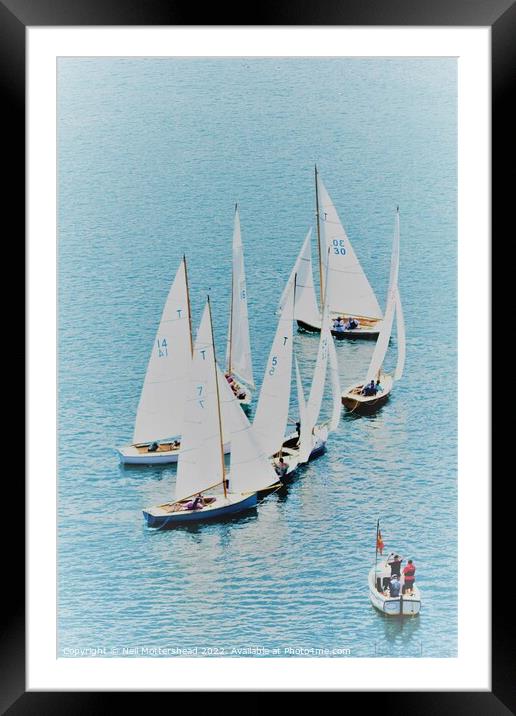 Troy Class Boats On The River Fowey. Framed Mounted Print by Neil Mottershead