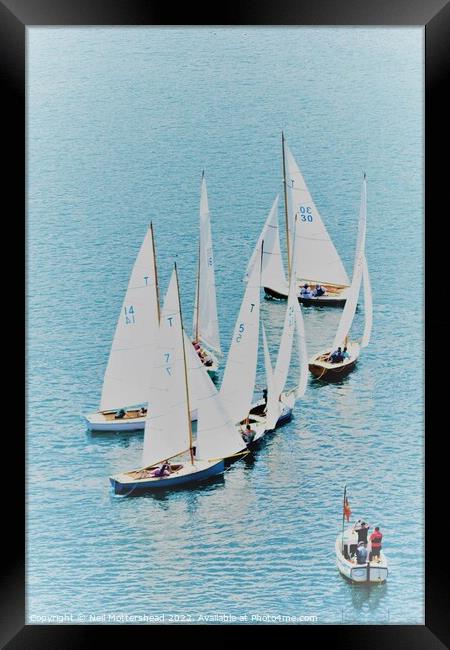 Troy Class Boats On The River Fowey. Framed Print by Neil Mottershead