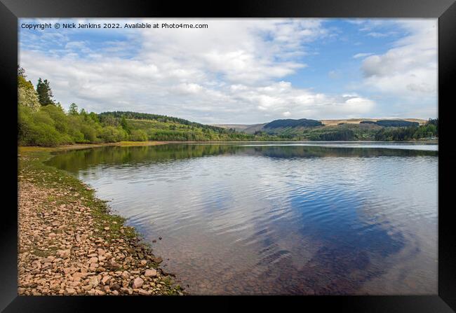 Pontsticill Reservoir Brecon Beacons Powys Framed Print by Nick Jenkins