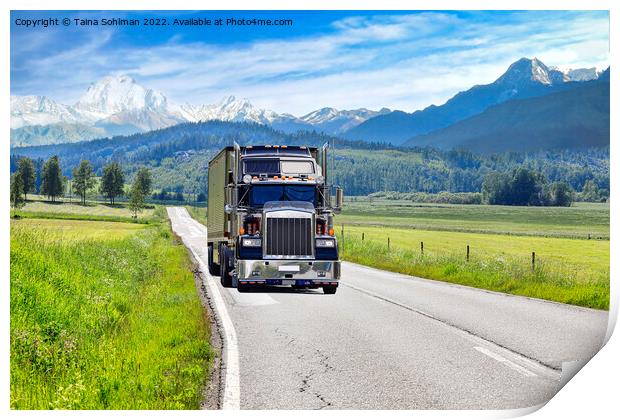 Trucking Through the Mountains  Print by Taina Sohlman