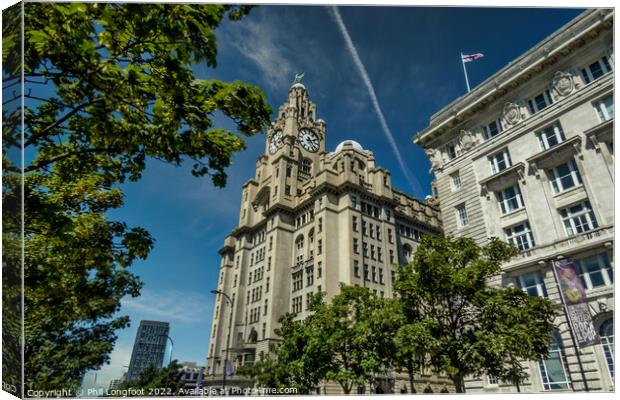 Royal Liver and Cunard Building Liverpool Canvas Print by Phil Longfoot