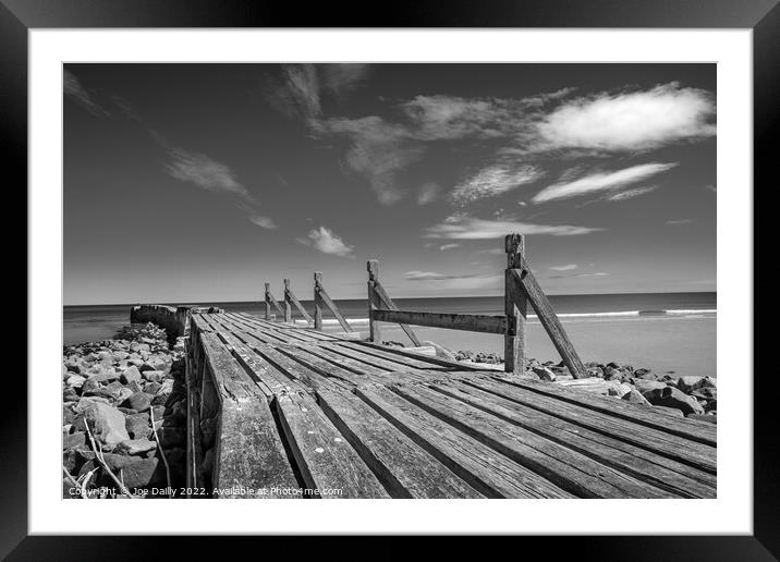 Old breakwater at Lossiemouth beach Framed Mounted Print by Joe Dailly