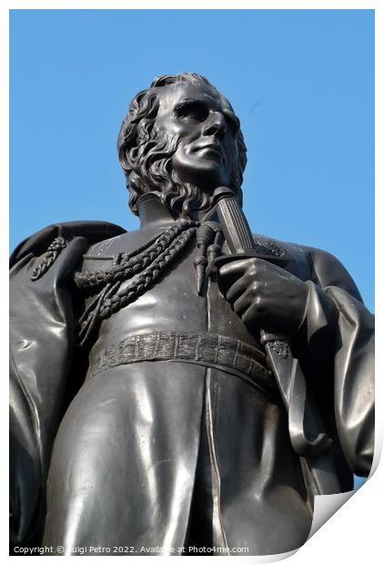 Close-up of Charles James Napier statue, Trafalgar Square, Londo Print by Luigi Petro
