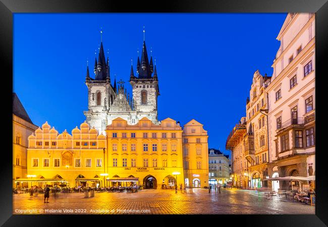 Týn Church and Old Town Square in Prague Framed Print by Melanie Viola