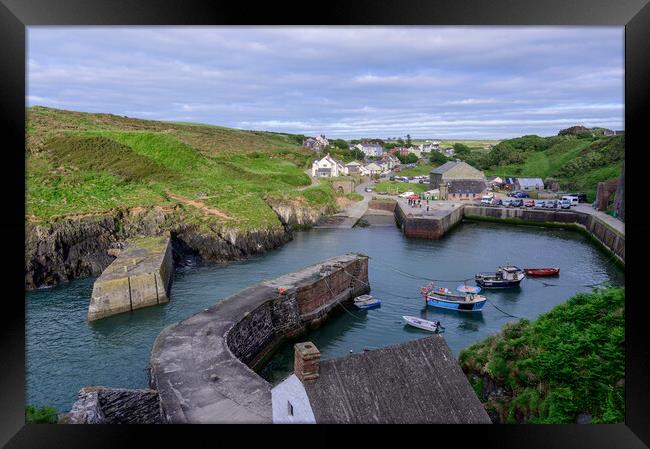 Porthgain Harbour in Pembrokeshire Framed Print by Tracey Turner