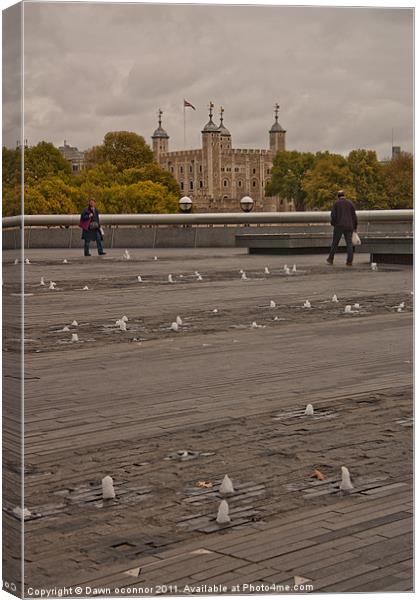 The Tower of London Canvas Print by Dawn O'Connor