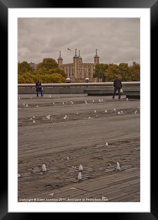 The Tower of London Framed Mounted Print by Dawn O'Connor