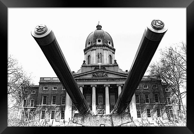 Facade of The Imperial War Museum, London, United  Framed Print by Luigi Petro