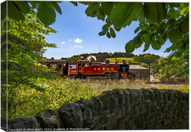 The little red train. Canvas Print by Chris North