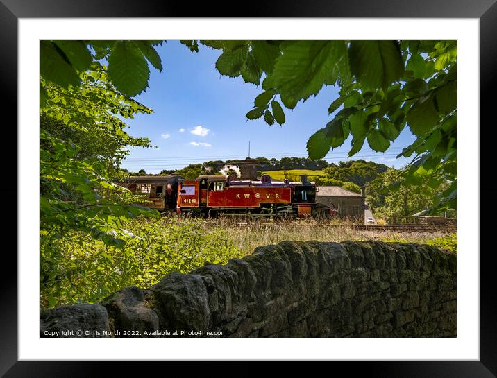 The little red train. Framed Mounted Print by Chris North
