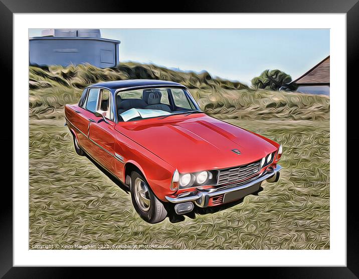 1974 Rover 3500 P6 (Digital Art) Framed Mounted Print by Kevin Maughan