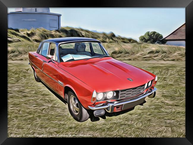 1974 Rover 3500 P6 (Digital Art) Framed Print by Kevin Maughan