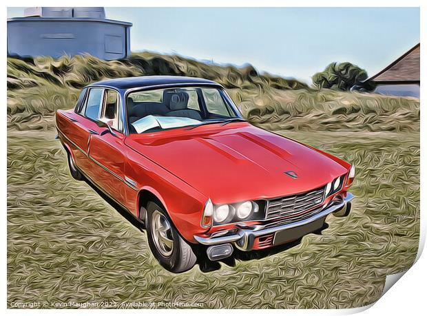 1974 Rover 3500 P6 (Digital Art) Print by Kevin Maughan