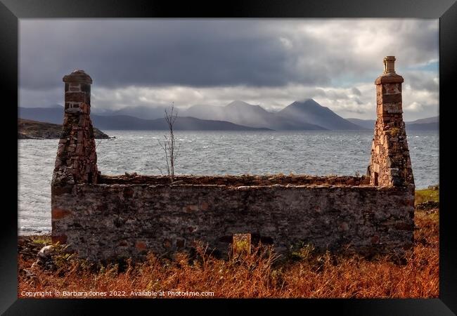 Isle of Skye from Applecross NC500 Scotland Framed Print by Barbara Jones