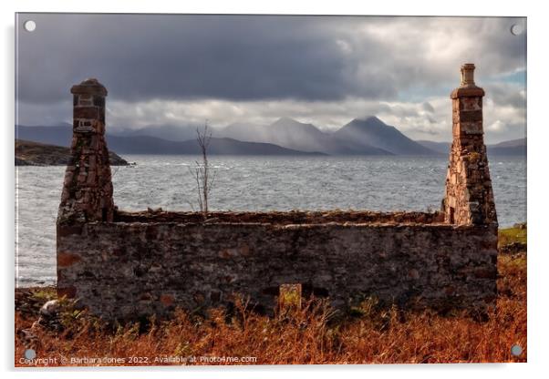 Isle of Skye from Applecross NC500 Scotland Acrylic by Barbara Jones