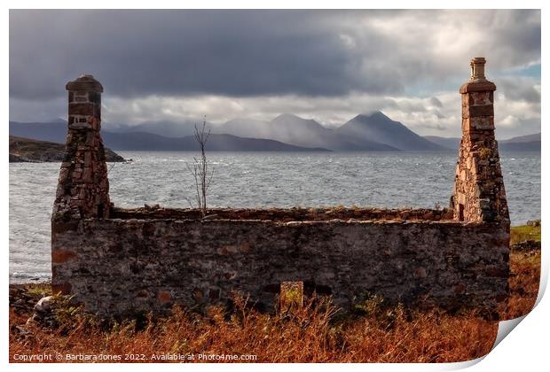 Isle of Skye from Applecross NC500 Scotland Print by Barbara Jones