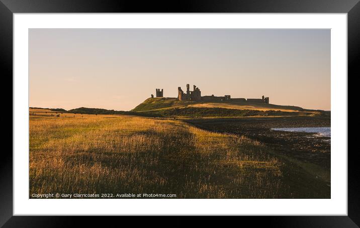 The Walk to Dunstanburgh Castle Framed Mounted Print by Gary Clarricoates