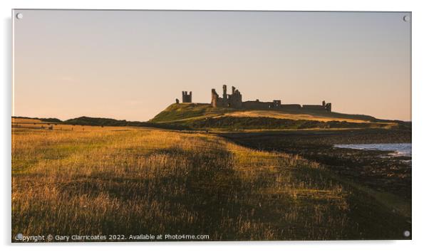 The Walk to Dunstanburgh Castle Acrylic by Gary Clarricoates