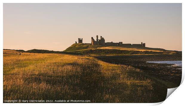 The Walk to Dunstanburgh Castle Print by Gary Clarricoates