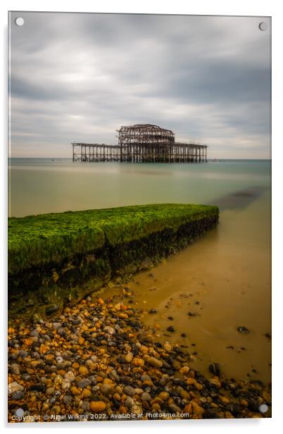 West Pier, Brighton Acrylic by Nigel Wilkins