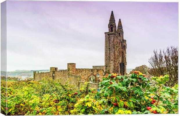 St Andrews Cathedral Ruin Canvas Print by Valerie Paterson