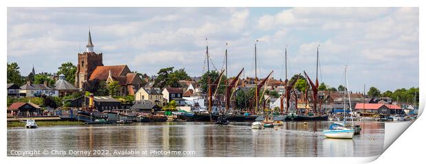 Maldon in Essex, UK Print by Chris Dorney