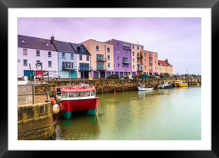 St Andrews Harbour Framed Mounted Print by Valerie Paterson