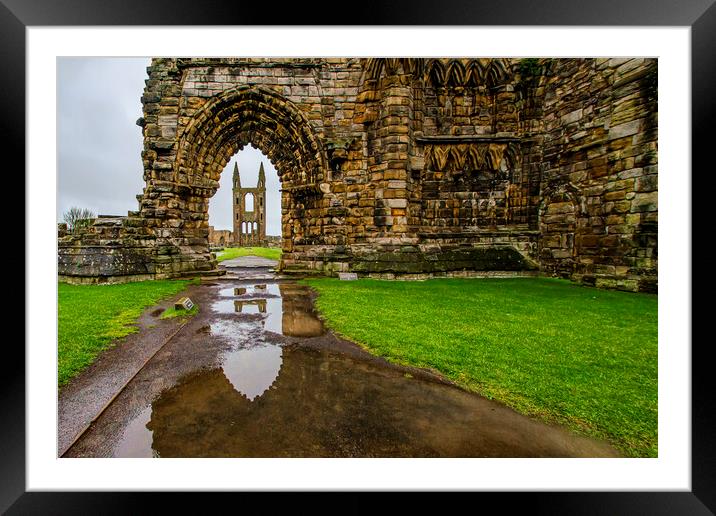 Cathedral Ruin Framed Mounted Print by Valerie Paterson