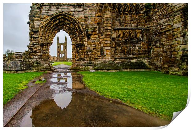 Cathedral Ruin Print by Valerie Paterson