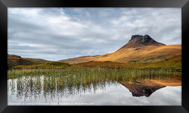 Reflections of Stac Pollaidh Framed Print by George Robertson