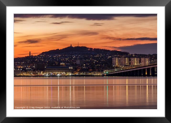 Dundee City Sunset Framed Mounted Print by Craig Doogan