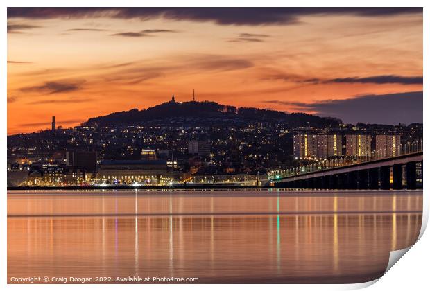 Dundee City Sunset Print by Craig Doogan