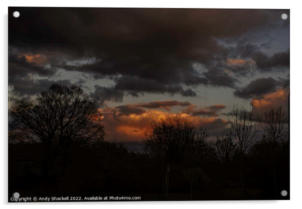 moody sunset Acrylic by Andy Shackell