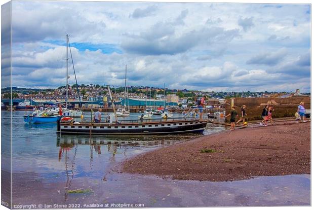Ferry boat at Teignmouth  Canvas Print by Ian Stone