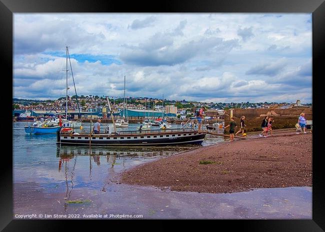 Ferry boat at Teignmouth  Framed Print by Ian Stone