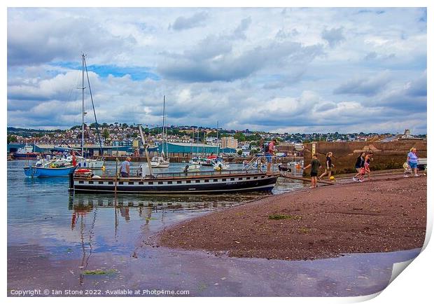 Ferry boat at Teignmouth  Print by Ian Stone
